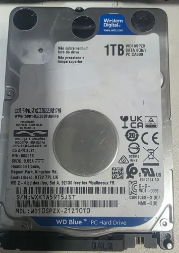 Hd Wester Digital 1-TB usado funcionando