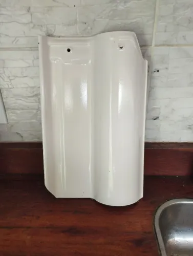 Telha cerâmica branca cejetel 1 face