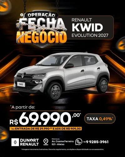 Renault Kwid Evolution 1.0 Flex 12V 4P Mec. 2027