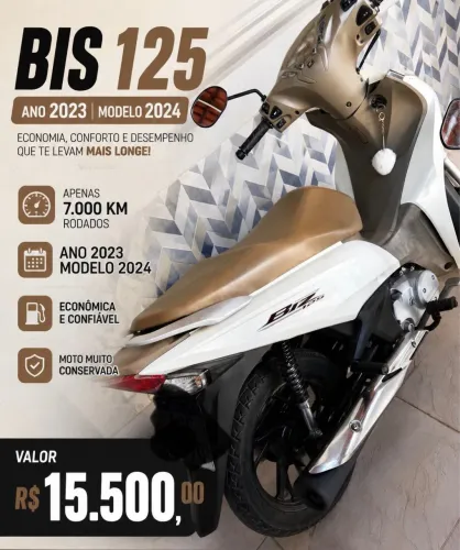 Honda Biz 125 EX Flex 2023/2024 - Apenas 7.247 km (Único Dono / Estado de Zero)