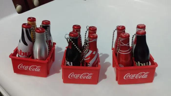 Kit 3 minis engradados coca cola 2015.