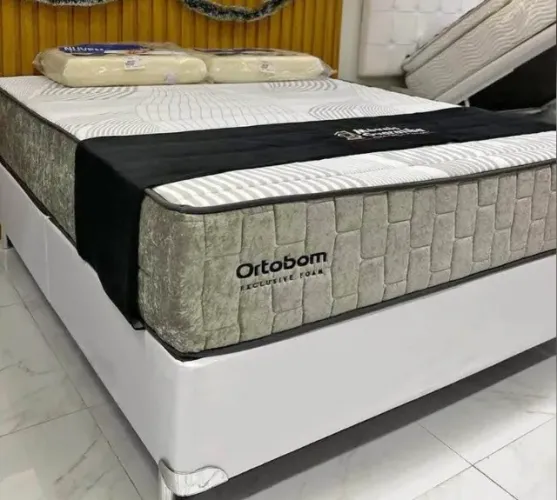 CAMA DE LUXO CASAL 100% ESPUMA - ORTOBOM