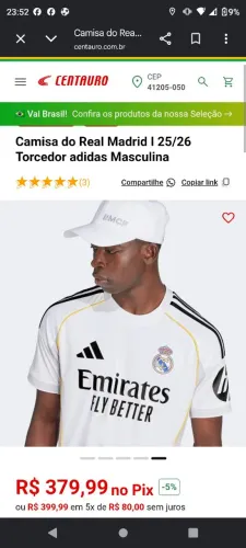 Camisa do Real Madrid oficial