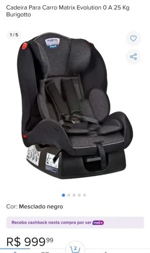 Cadeirinha infantil veicular Burigotto Matrix
