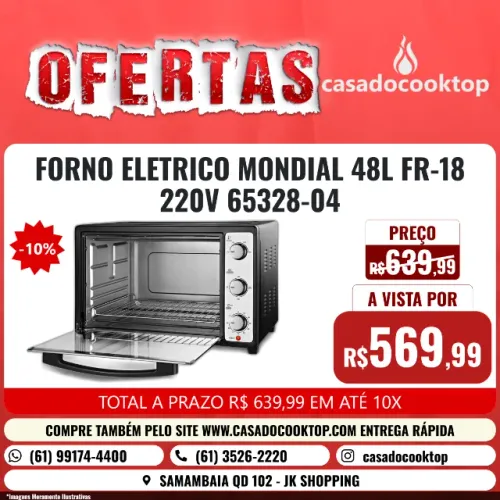 FORNO ELETRICO MONDIAL 48L FR-18 220V 65328-04