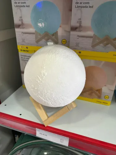 Umidificador Ultrassônico Abajur Led Colorido Lua Cheia
