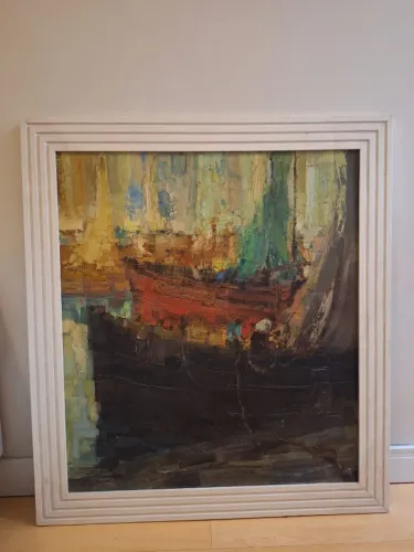 Quadro Ney Tecidio 75x65cm emoldurado