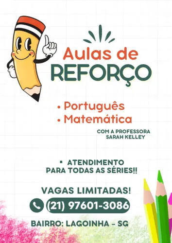 Aulas de Português e Matemática 