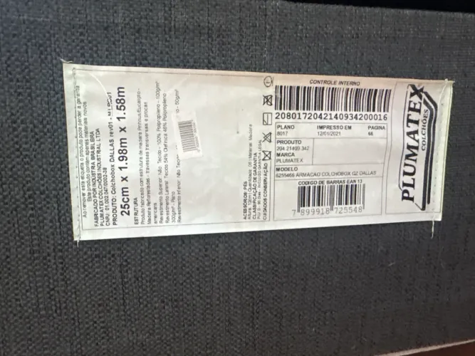 Cama Box Queen Plumatex Dallas + Cabeceira ? Queen Size