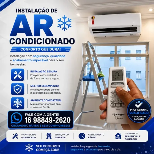 INSTALAÇÃO DE AR CONDICIONADO E MANUTENÇÃO