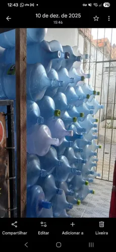 Garrafões de água mineral Acrilico 