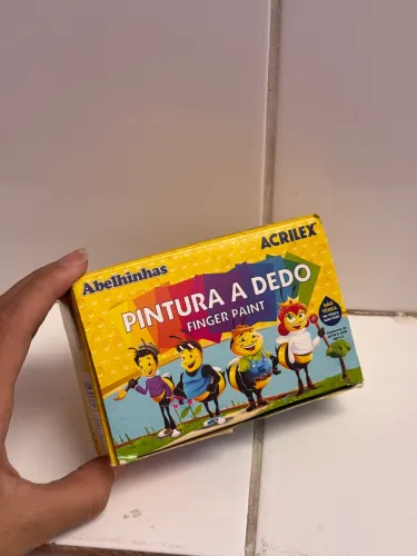 Tinta Pintura a Dedo Acrilex 30ml 6 Cores