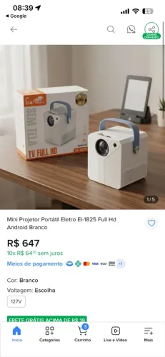 Projetor Eletromex Novo completo