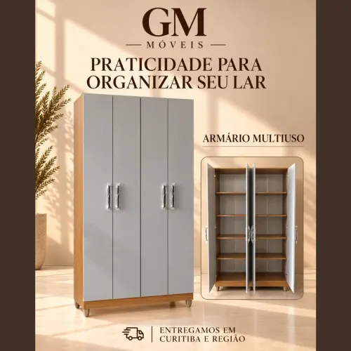 Armário multiuso com prateleiras - entregamos hoje