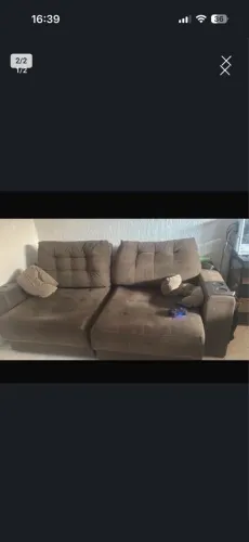 Sofá retrátil de 3 lugares