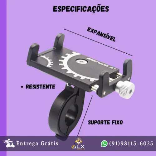 Suporte Universal P/ Celular Moto ou Bike *ENTREGA GRÁTIS*