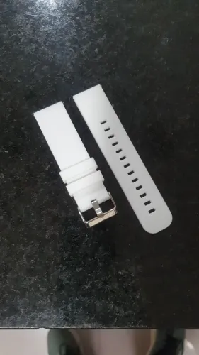Pulseira de Silicone para Relógio e/ou  Smartwach - branca -  22mm - Novo