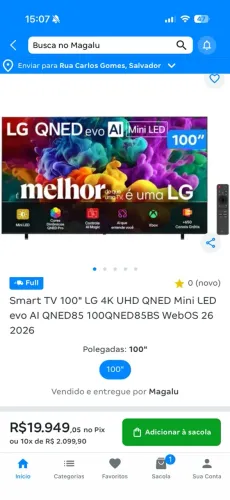Tv Samsung 100? nova