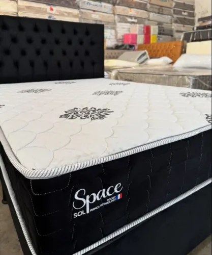 Conjunto Box de Solteiro Space Veludo 0,88x1,88x26cm - Solar Colchões