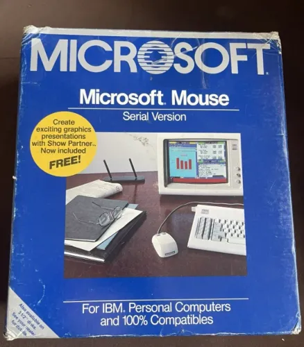 Microsoft Mouse Vintage Original 1986 Na Caixa !
