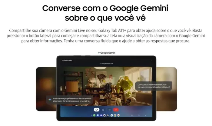 Tablet Samsung Galaxy Tab A11+, 128gb, 6gb Ram, Tela De 11 , Câmera Traseira 8mp, Wifi, An