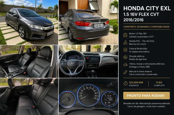 Honda City Sedan EXL 1.5 Flex 16V 4P Aut. 2016