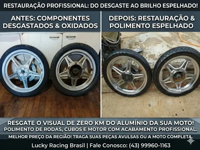 POLIMENTOS EM PEÇAS CB450/CB400/CBR450
