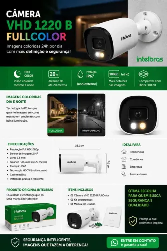 Câmera Intelbras VHD 1220 B Full Color