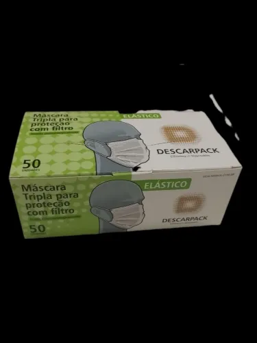 Máscara caixa fechada 50 unidades 