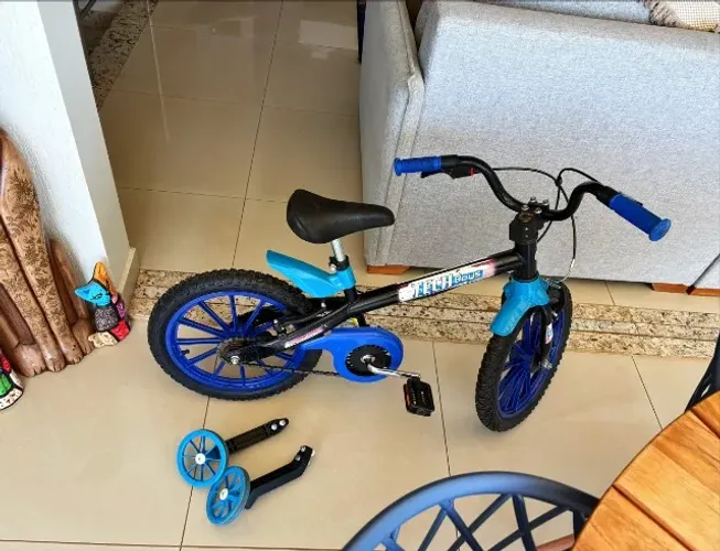 Bicicleta Passeio Nathor Tech Boys Aro 16 Quadro Aço Carbono Azul