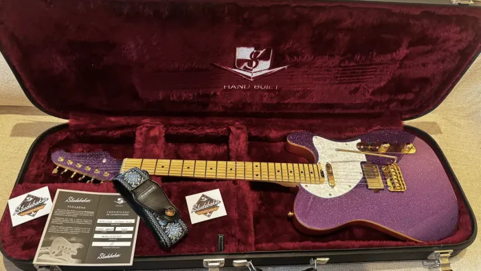 Guitarra Studebaker Telcaster Starliner Custom Purple Sparkle
