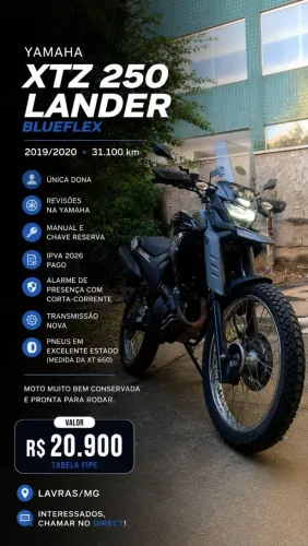 XTZ Lander 250 19/20 (apenas venda)