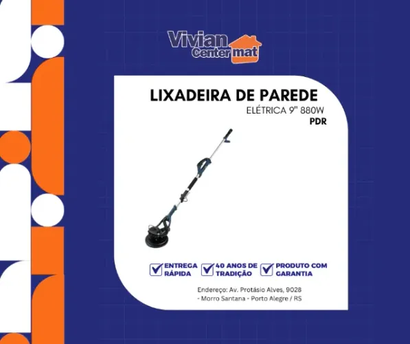 Lixadeira de Parede Elétrica 9'' 880W PDR