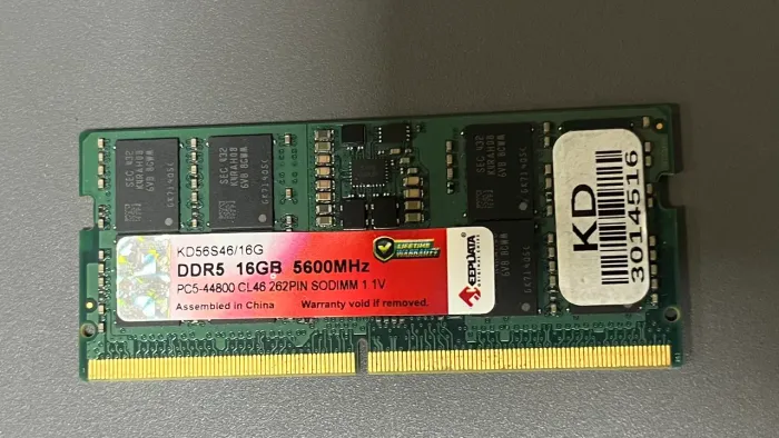 Memoria ram 16gb ddr5 5600Mhz
