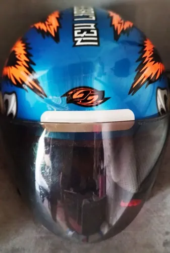 Capacete com viseira escura aberto Liberty personalizado