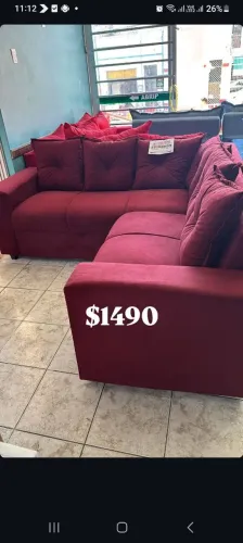 Sofá de canto Vermelho