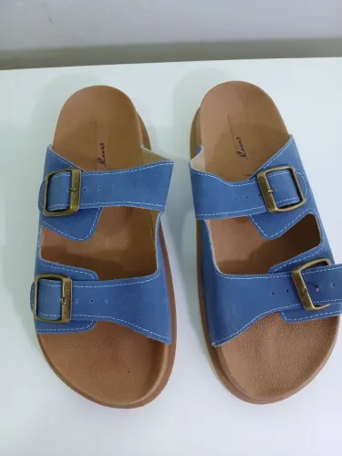 Sandália Azul N 36 Nova