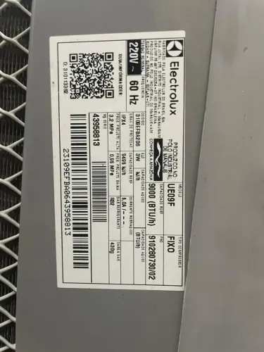 Ar condicionado 9000 BTUs Electrolux 