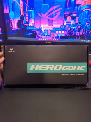 Teclado Gamer Aula Hero 68HE - Switch Magnético Jade Emperor