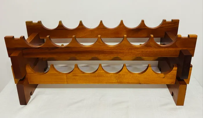 Adega Porta Garrafas Madeira Maciça Modular Encaixe Vintage