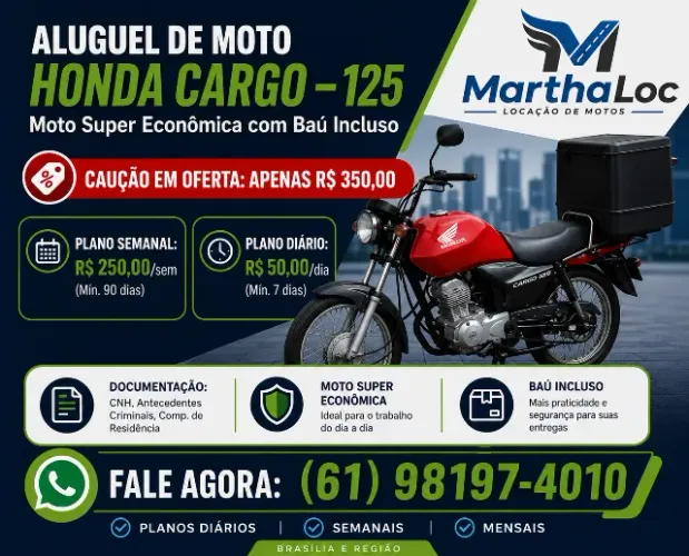 ? MOTO PARA TRABALHAR? TEMOS!