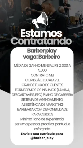 Vaga para barbeairo 
