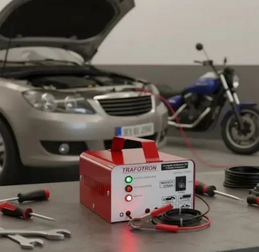 Carregador para bateria de carro e moto