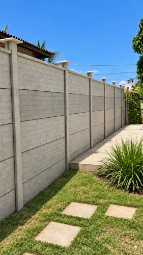 Muro pré-moldado decorado com instalação - R$ 199,00/m² à vista