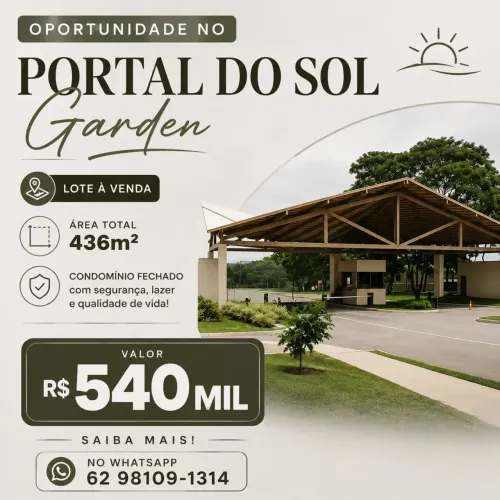 OPORTUNIDADE DE LOTE À VENDA PORTAL DO SOL GARDEN