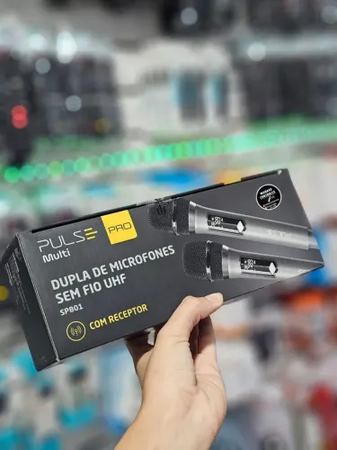 Microfone duplo para caixa de som