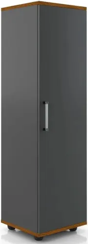 ? OFERTA IMPERDÍVEL ? ? Armário Multiuso 1 Porta Cinza/Freijó ?