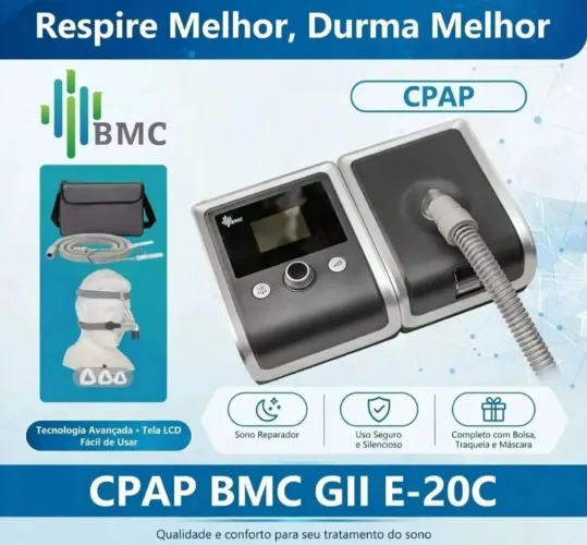 CPAP Automático BMC RESmart GII Bivolt Seminovo Impecável com Bolsa e Manuais