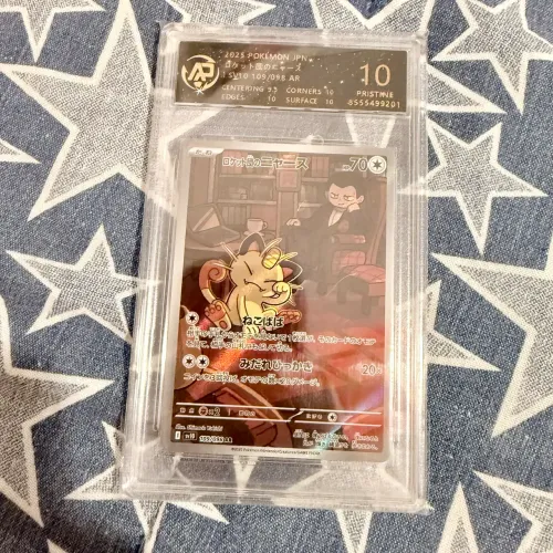 Carta Graduada Pokémon RPA 10 - Meowth da Equipe Rocket, JP