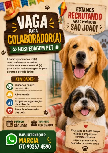 Diárias hospedagem pet 